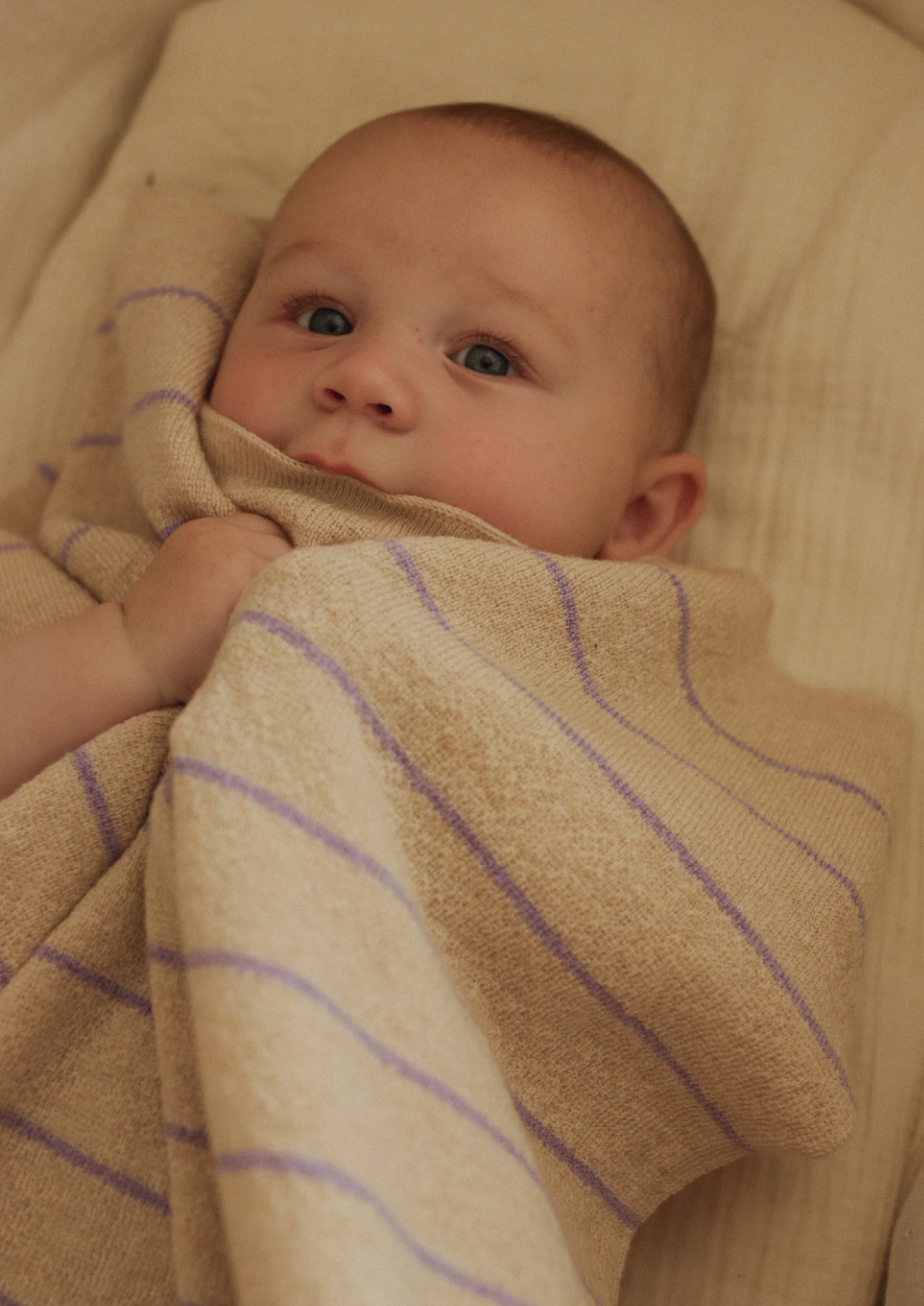 Dekentje Harry cream/lilac