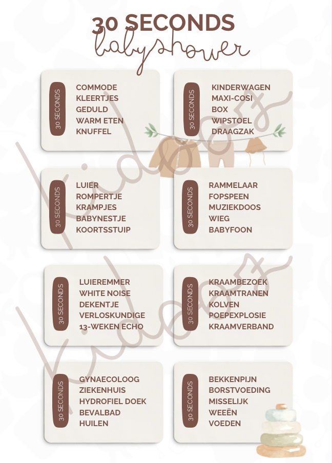 30 seconds babyshower