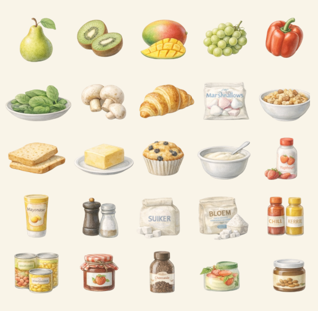 100+ Boodschappenkaartjes voor peuters en kleuters (download)