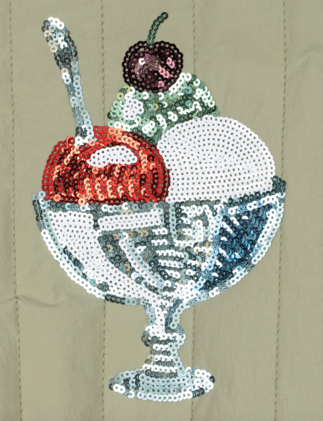 Juno bomber jasje ice cream sequin