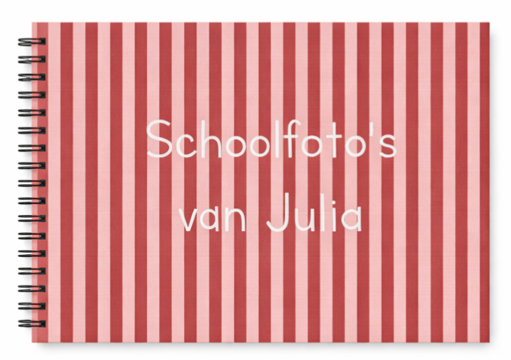 Schoolfotoboek linnen candy