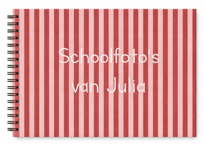 Schoolfotoboek linnen candy