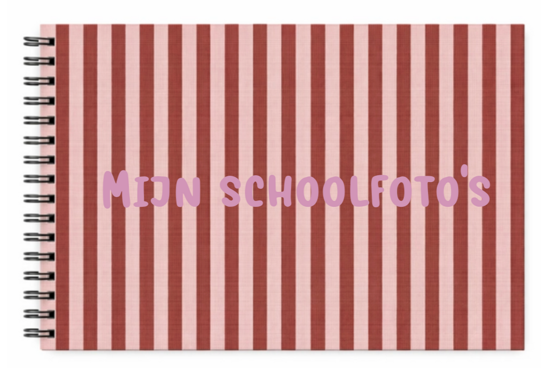 Schoolfotoboek linnen candy