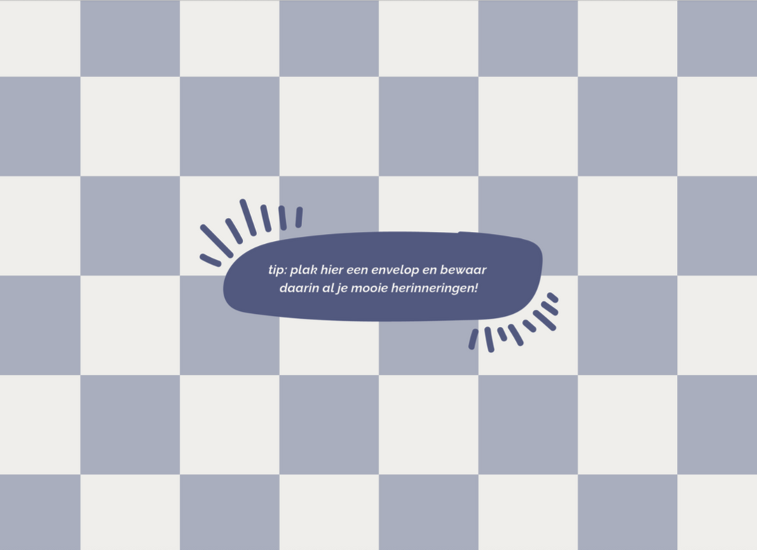 Schoolfotoboek linnen checker