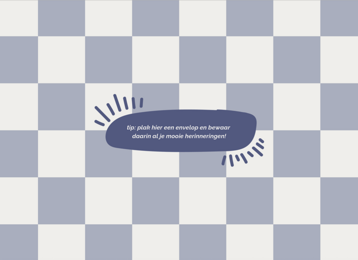 Schoolfotoboek linnen checker