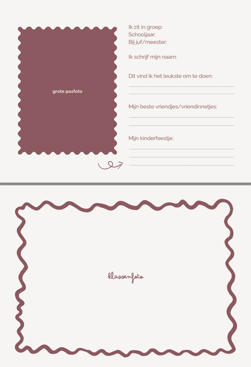 Schoolfotoboek linnen Dusty Cedar