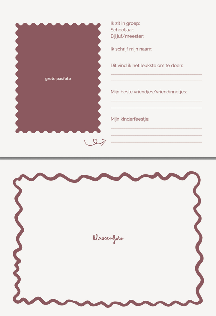 Schoolfotoboek linnen Dusty Cedar