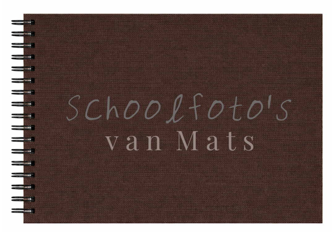 Schoolfotoboek linnen hazel