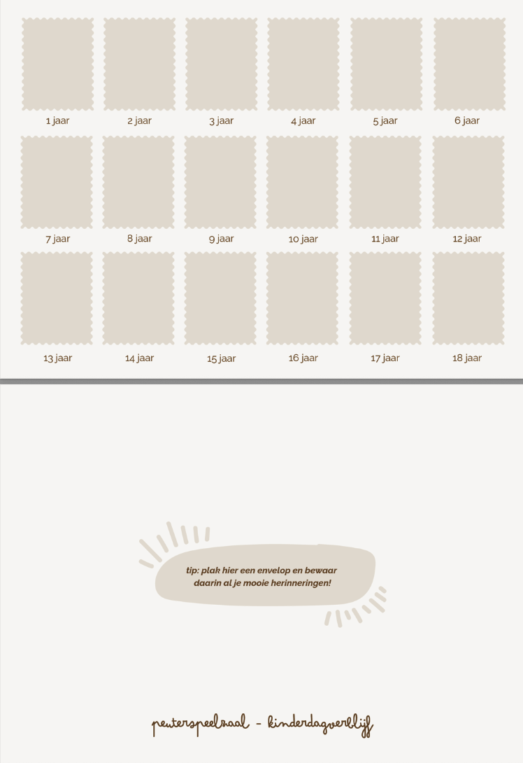 Schoolfotoboek linnen zand