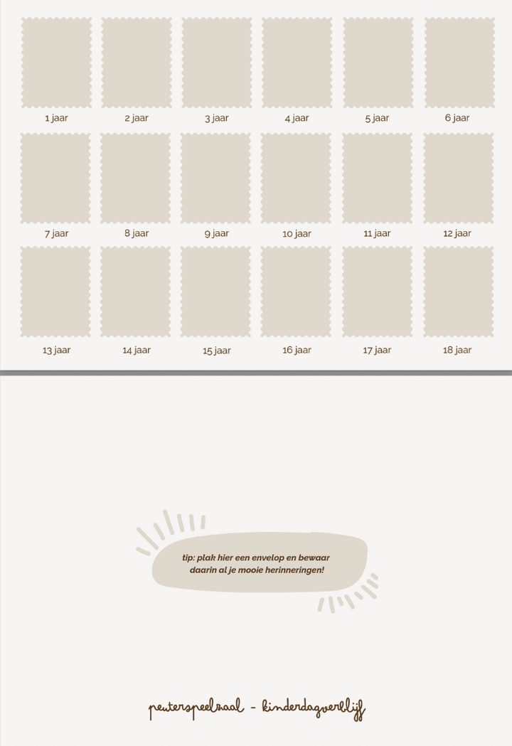 Schoolfotoboek linnen zand