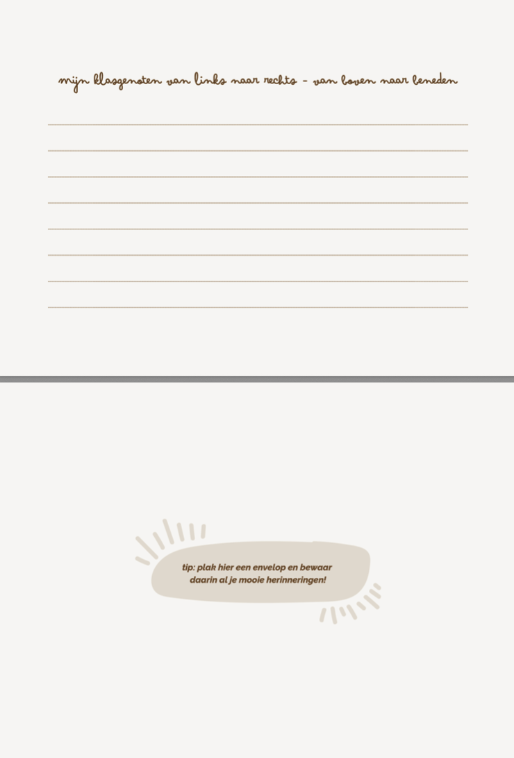 Schoolfotoboek linnen zand