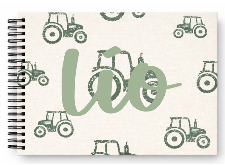 Schoolfotoboek linnen tractor