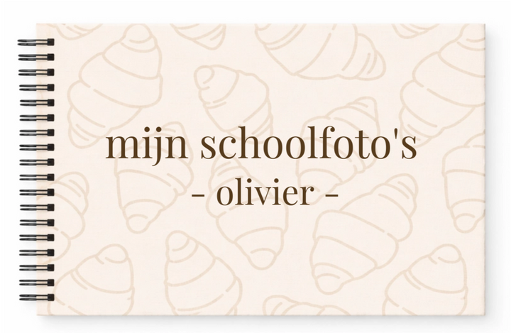 Schoolfotoboek linnen croissant