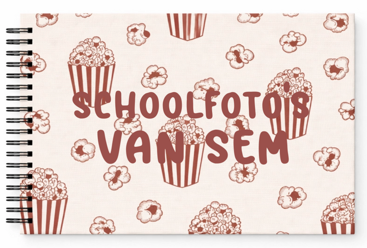 Schoolfotoboek linnen popcorn