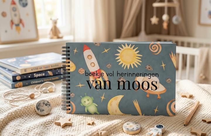 Schoolfotoboek linnen rocket