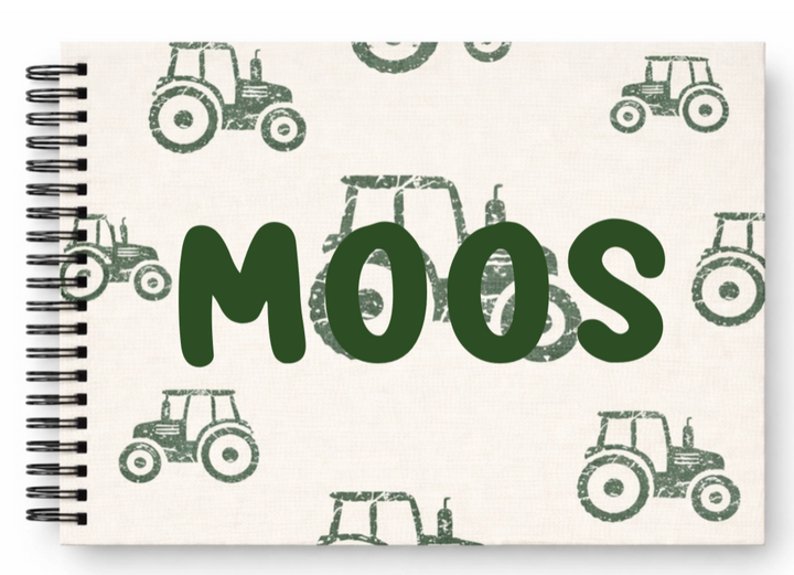 Schoolfotoboek linnen tractor