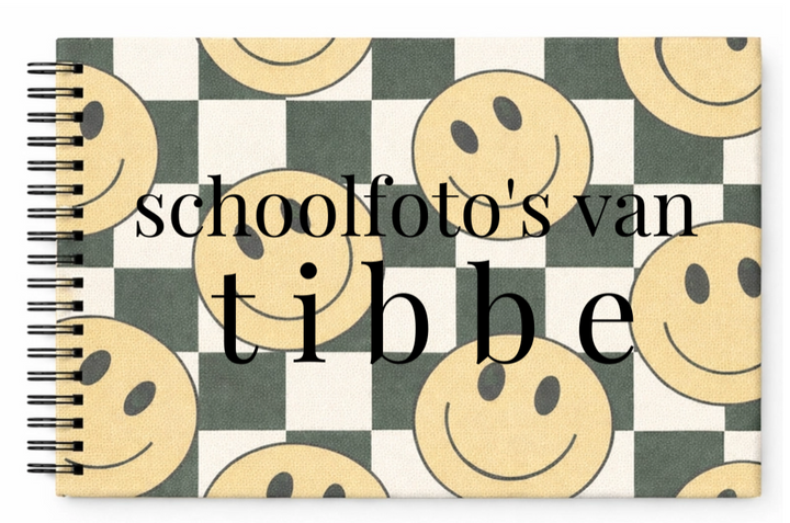 Schoolfotoboek linnen smiley