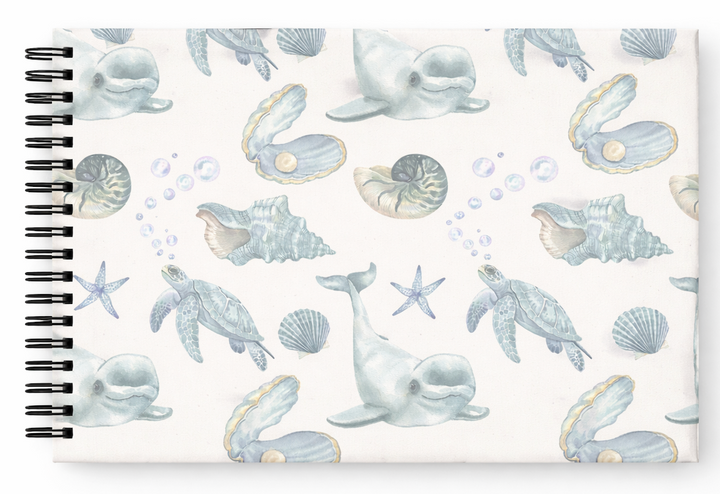 Schoolfotoboek linnen sealife