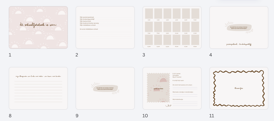 Schoolfotoboek linnen sun