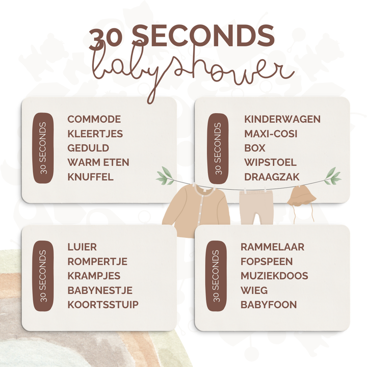 30 seconds babyshower
