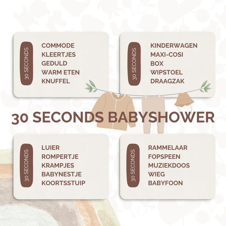 30 seconds babyshower