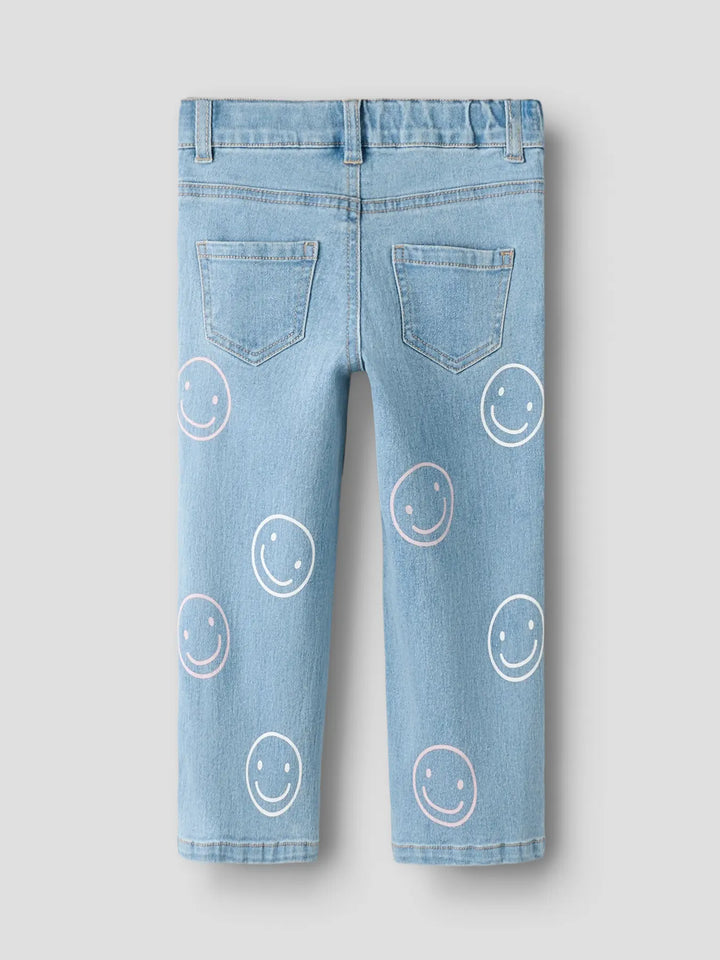 Jeans light blue denim smiley