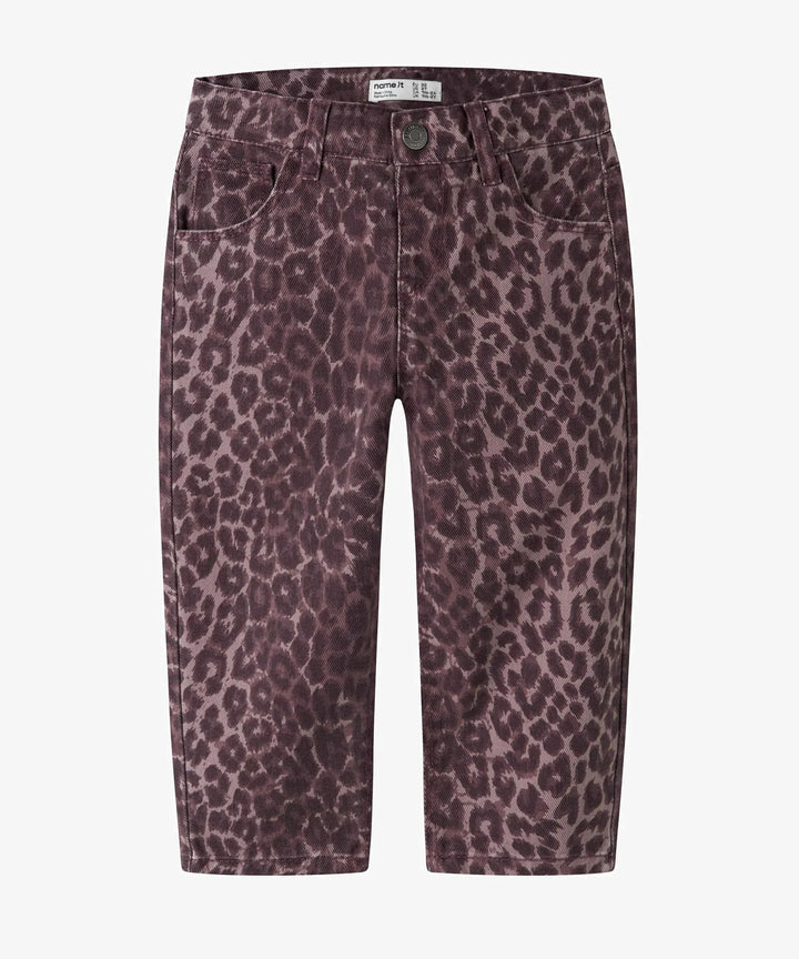 NMFBELLA MOM LEO TWILL PANT 4002-TD F Burgundy LEO