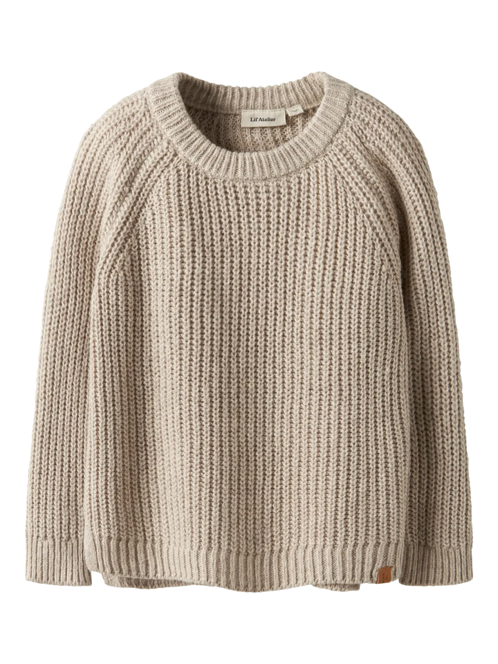 Loose knit oxford tan melange