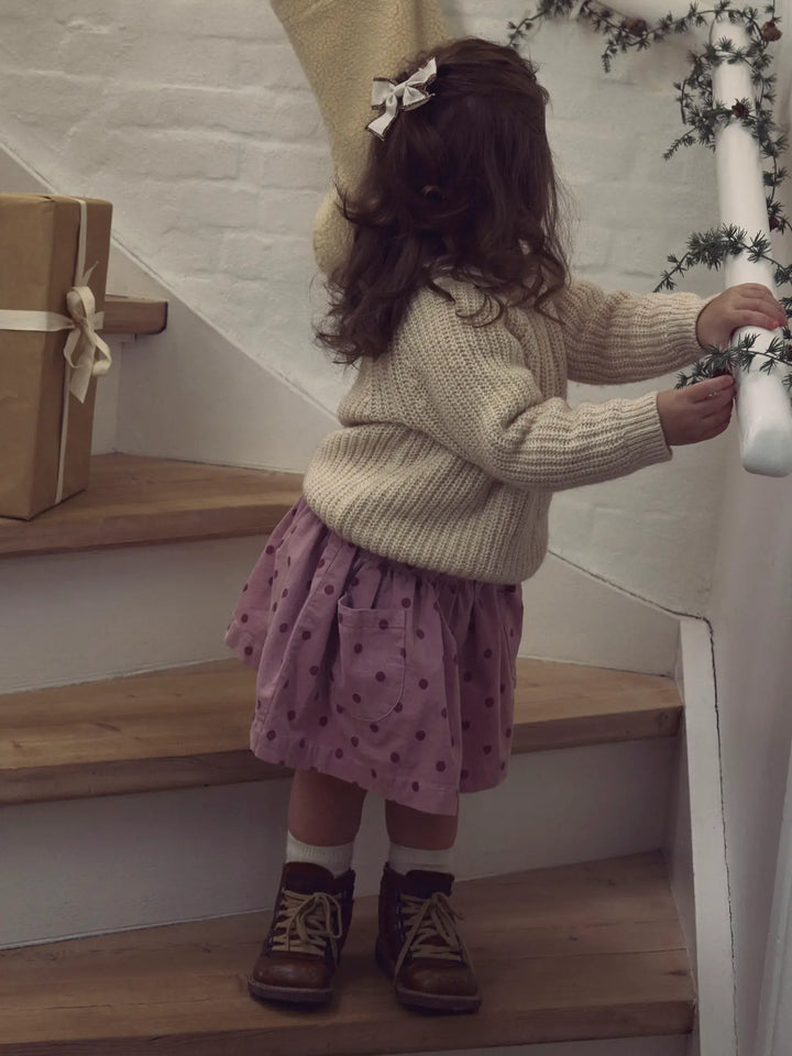 Loose knit oxford tan melange