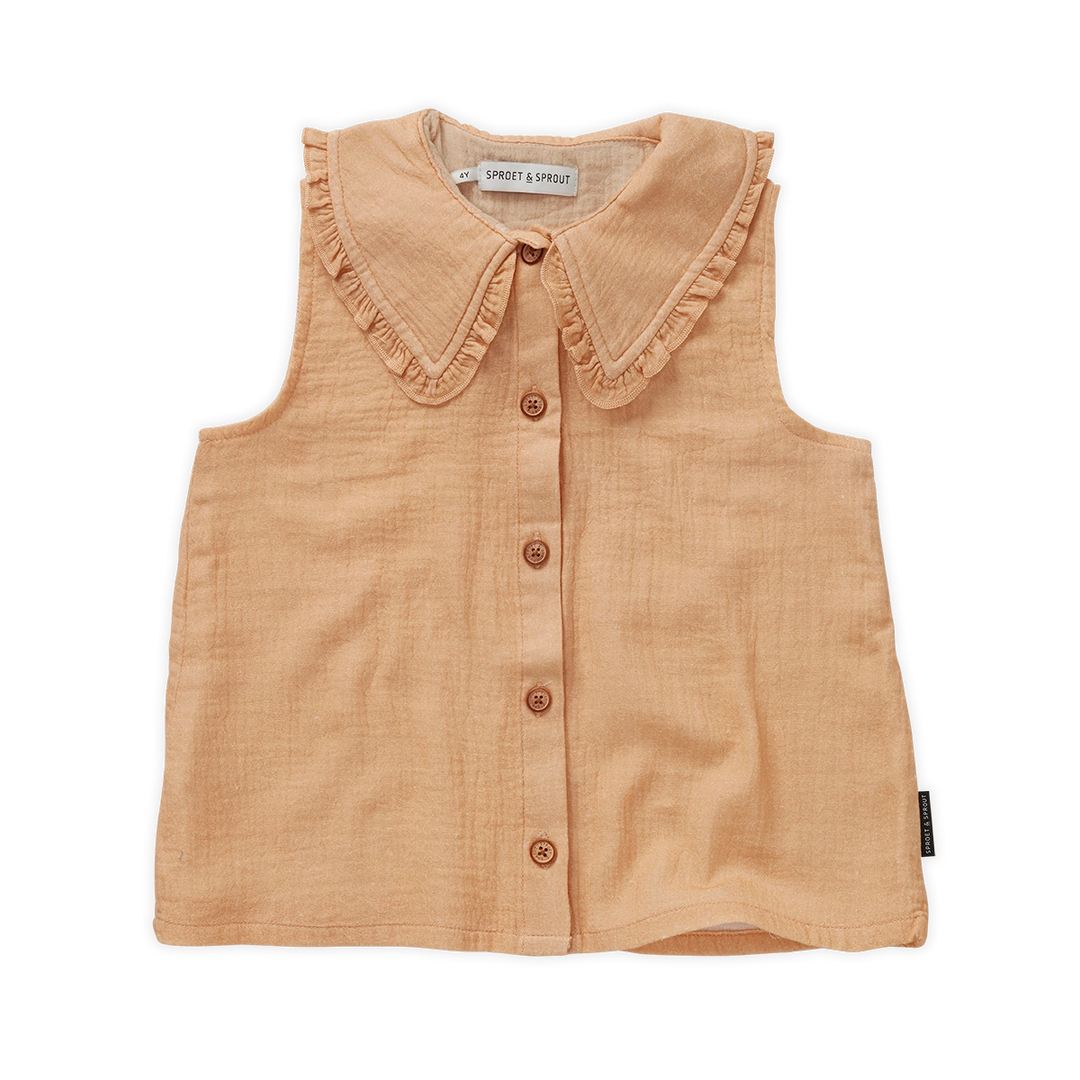 Blouse ruffle collar Nectarine primary