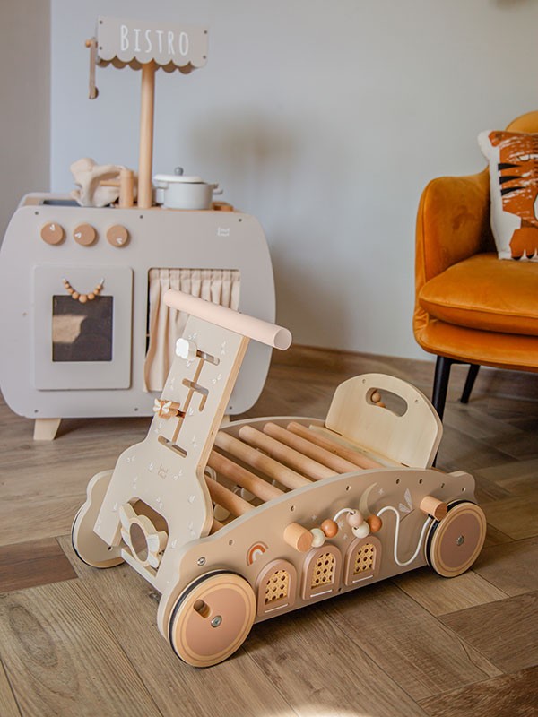 3-in-1 rocker, walker & car - pink