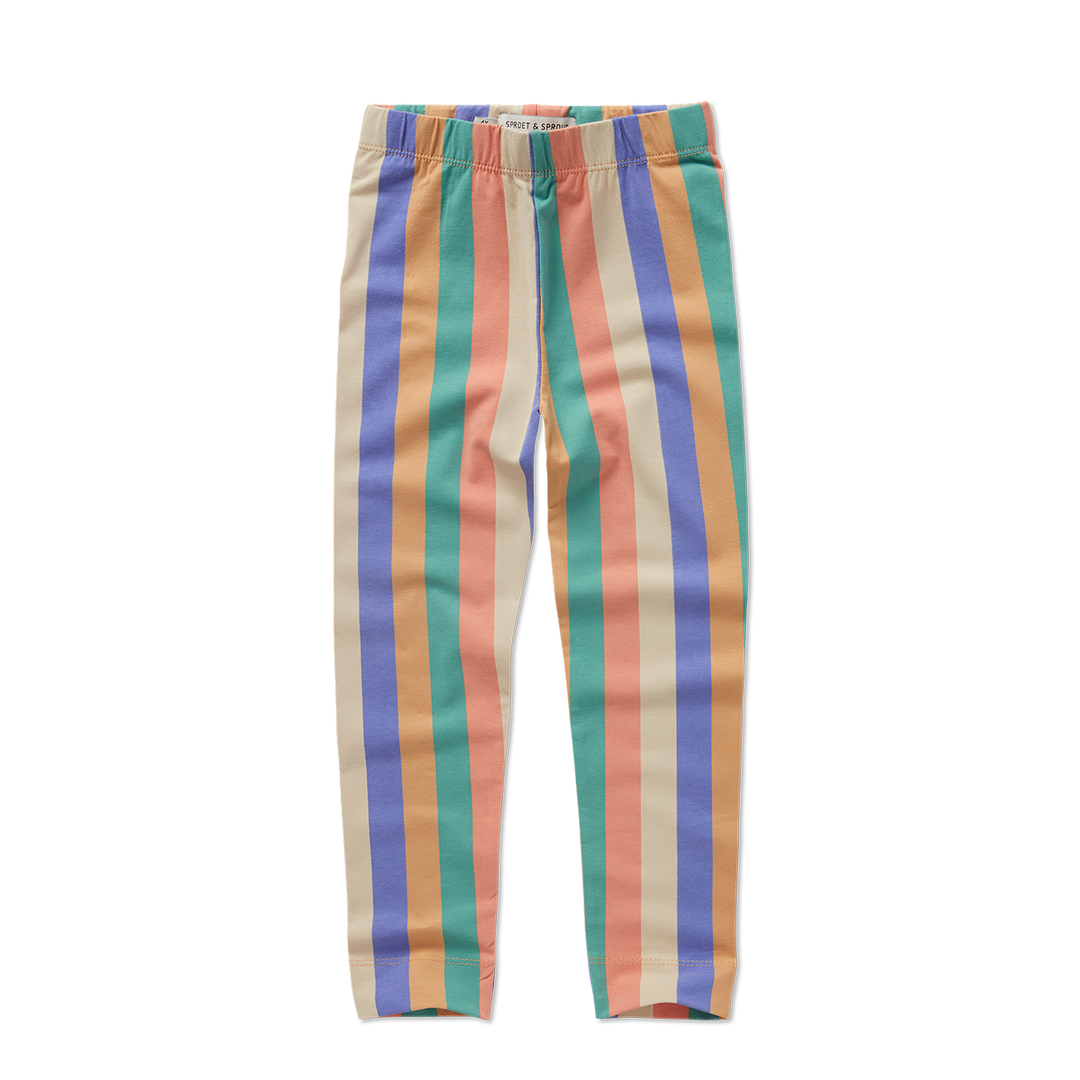 Legging multi colour stripes  Nectarine primary