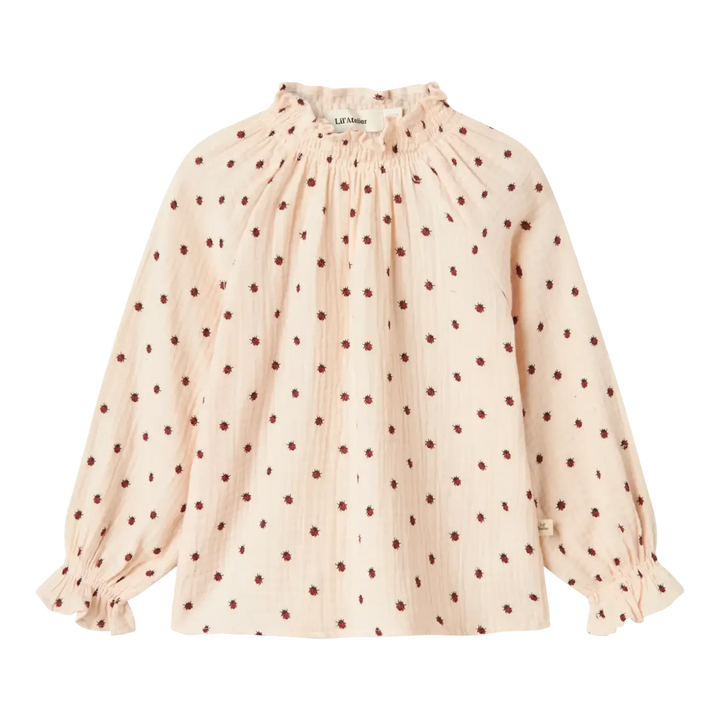 Blouse silver peony