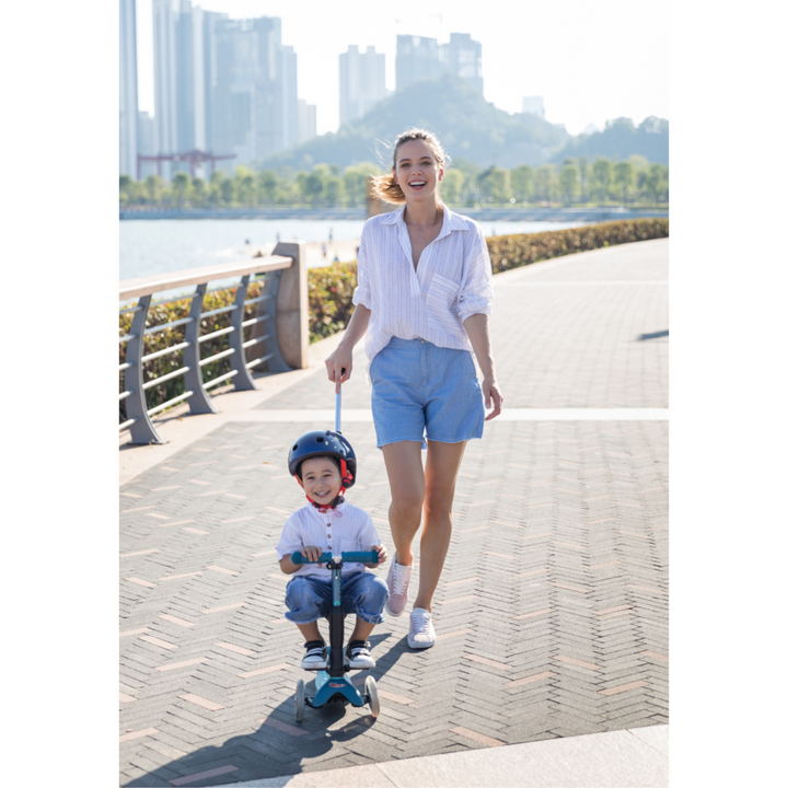 Mini micro deluxe push 3in1 ijsblauw