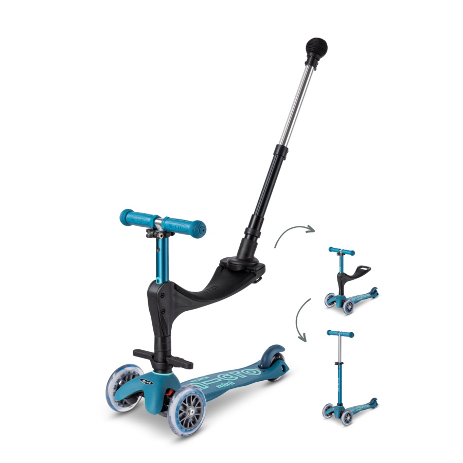 Mini micro deluxe push 3in1 ijsblauw