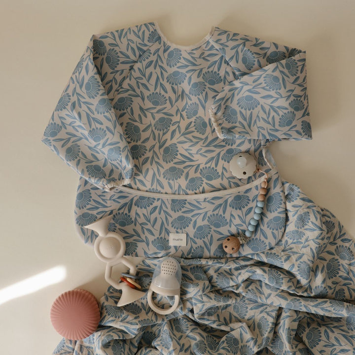 Slab met mouwen blue flowers