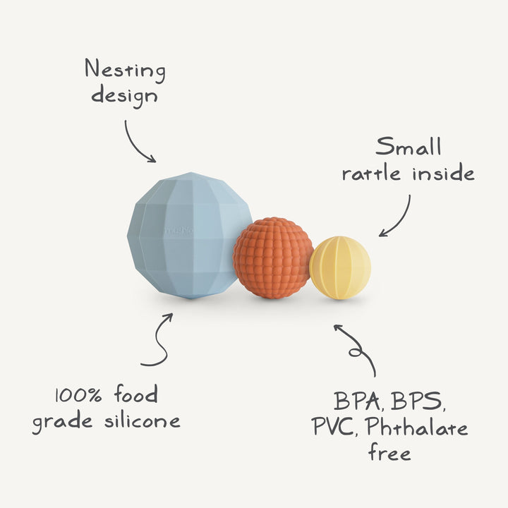 Nesting sensorisch speelgoed blush