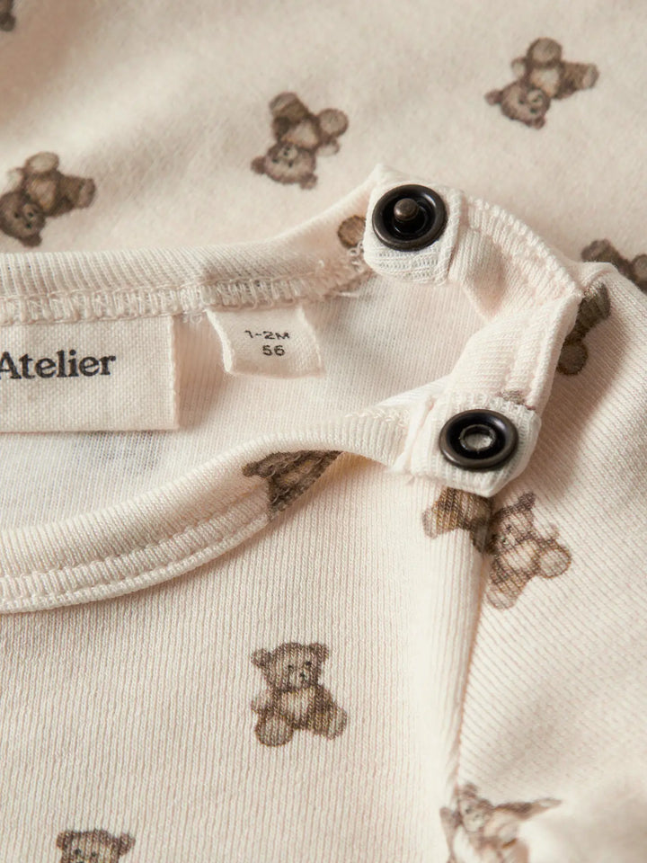 Romper turtledove teddy bear