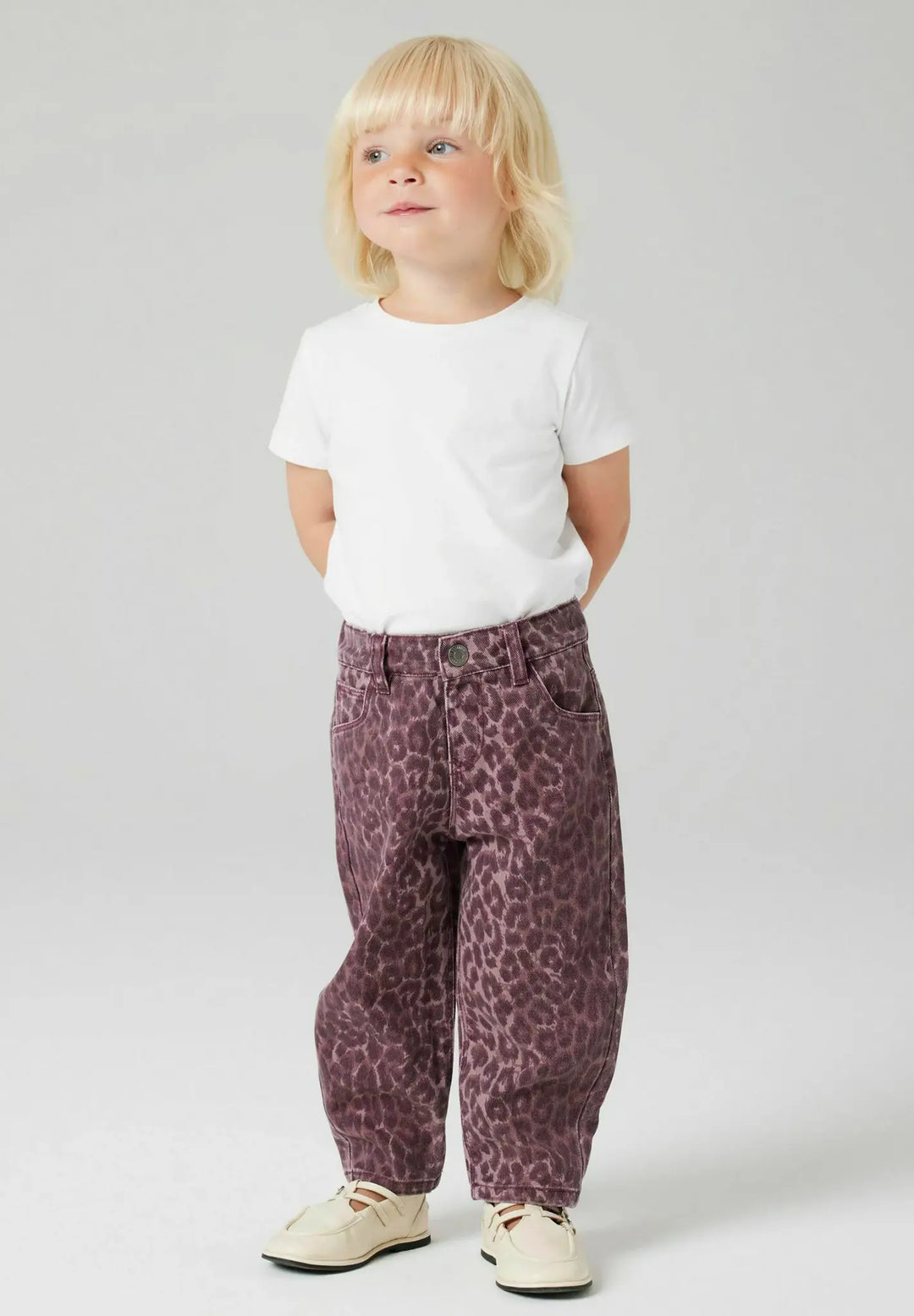 NMFBELLA MOM LEO TWILL PANT 4002-TD F Burgundy LEO