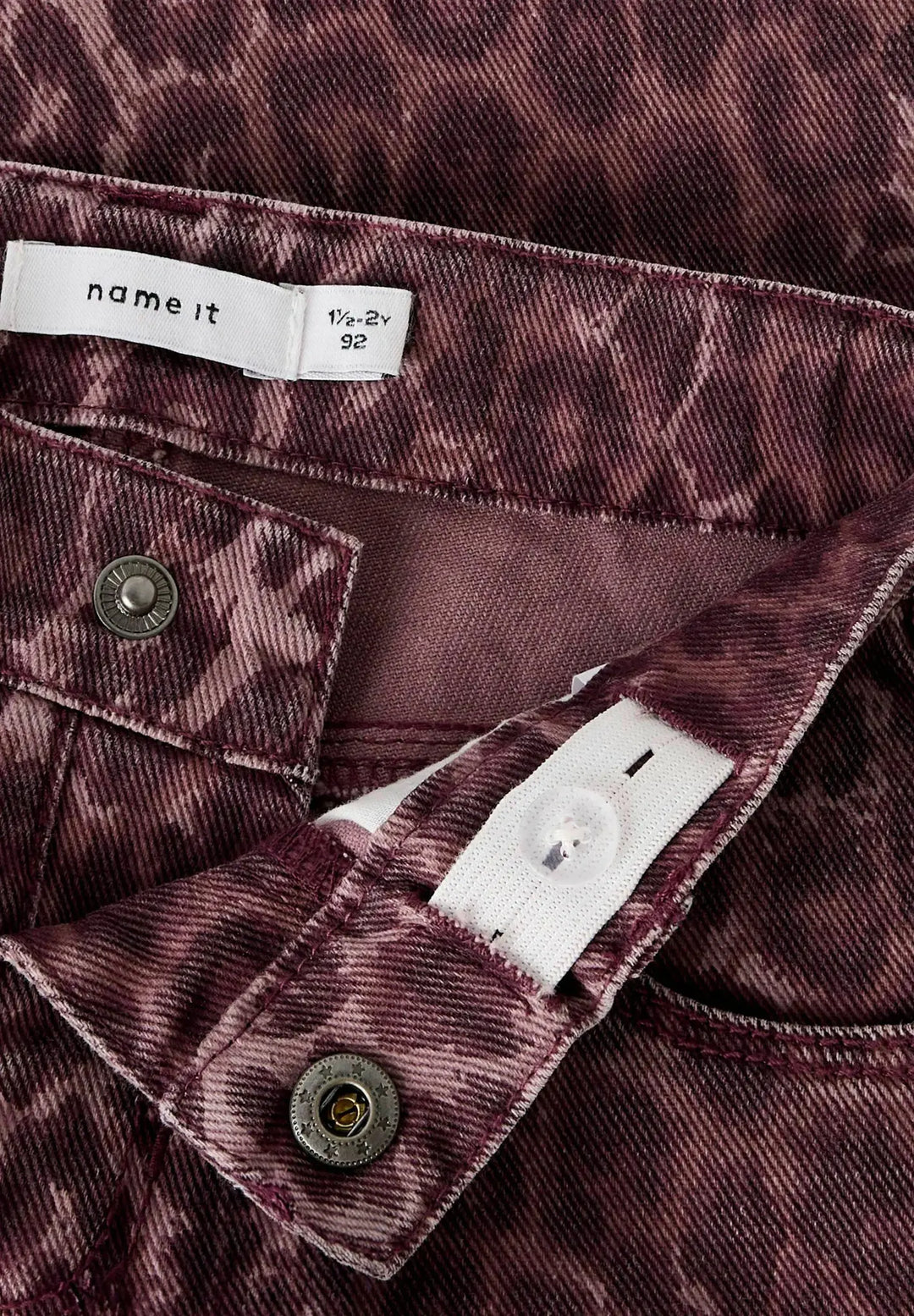 NMFBELLA MOM LEO TWILL PANT 4002-TD F Burgundy LEO