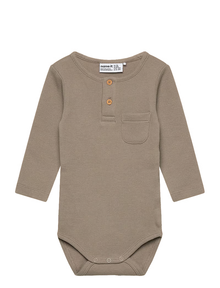 NBMBALON LS BODY Romper Vintage Khaki