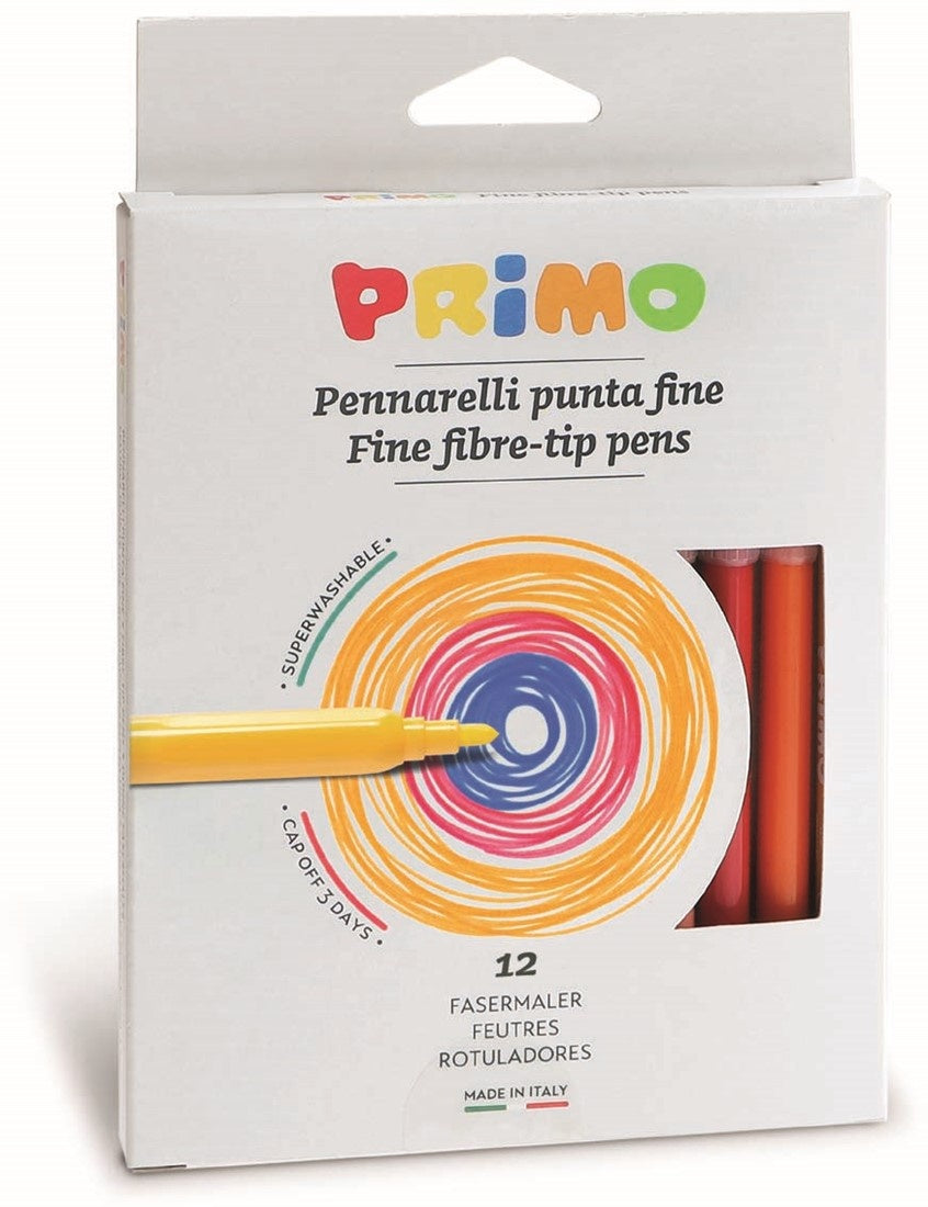 primo-12-viltstiften-uitwasbaar-dun-o25mm-in-doos