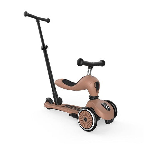 Loopfiets step highwaykick 1 mocha PUSH & GO