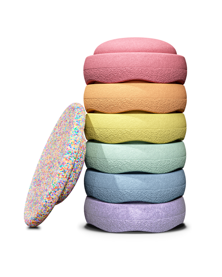 Stapelstein-Super-Confetti-Rainbow-Set-pastel-green-edition
