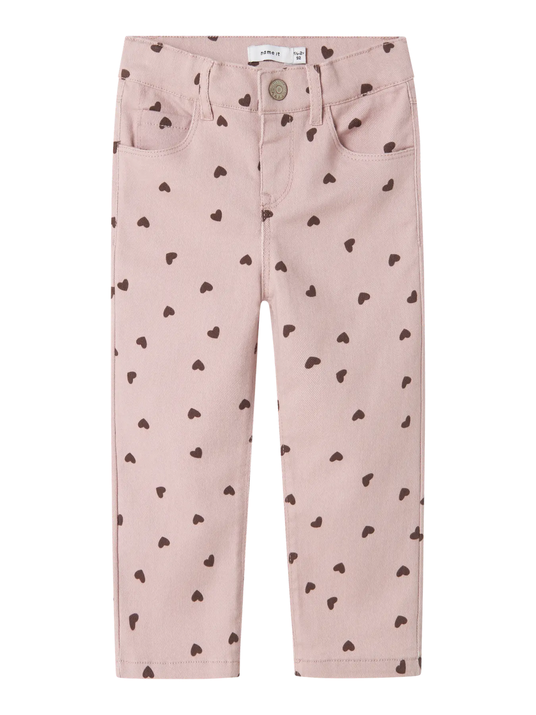 Broek twill burnished lilac hearts - Kidooz